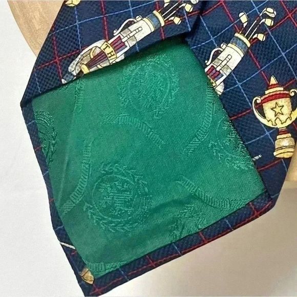 Golf Vintage 90’s Tommy Hilfiger Silk Golf Neck Tie - Picture 2 of 8